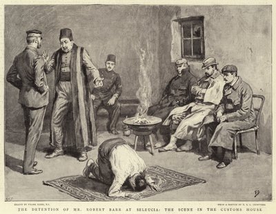 La Detención de Mr Robert Barr en Seleucia, la Escena en la Aduana de Frank Dadd